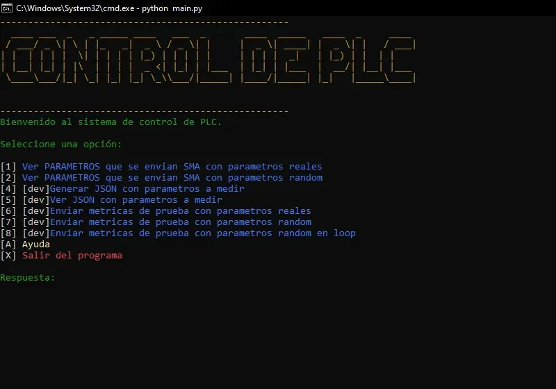 Envío de datos aleatorios desde la consola del script