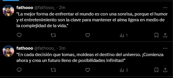 Ejemplo de post en Twitter