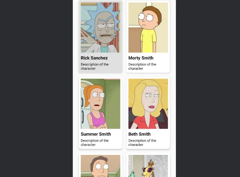 imagen de una vista recyclerview